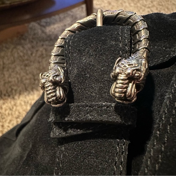 Gucci Dionysus suede over the knee boots size 37 1/2 black - Picture 15 of 16